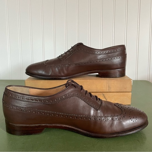 Ferragamo Men's Brogues/Oxfords in Chestnut Leather *Italy* - Picture 5 of 13